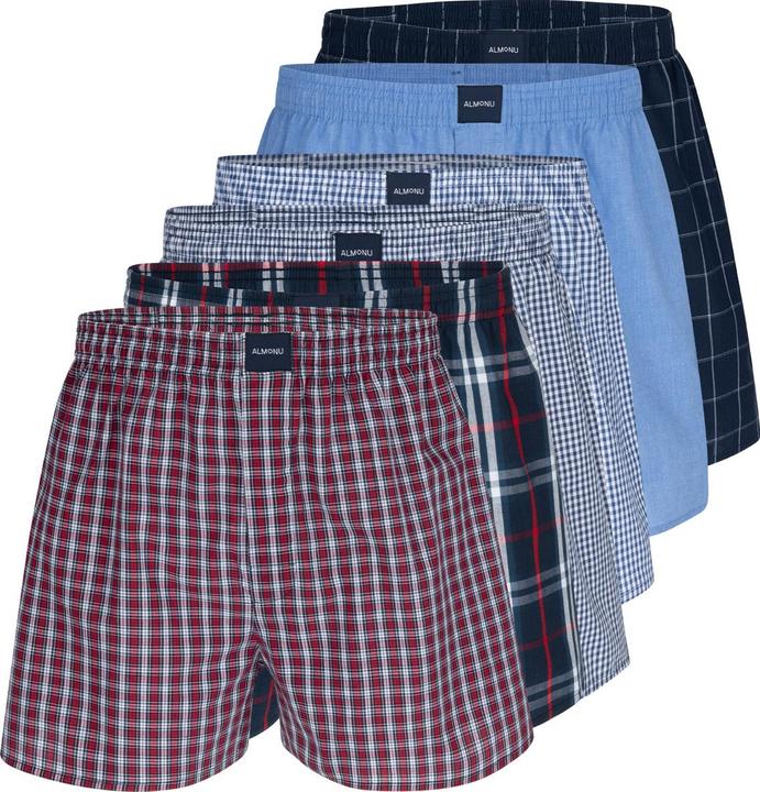 Blu scuro a scacchi, Rosso