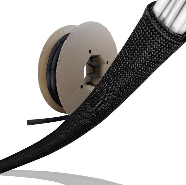 Immagine prodotto Label-the-cable PRO 5111, LTC PRO CABLE TUBE Guaina per cavi da 10 mm con chiusura automatica, 25 m (Tubo cavi, 2500 cm)