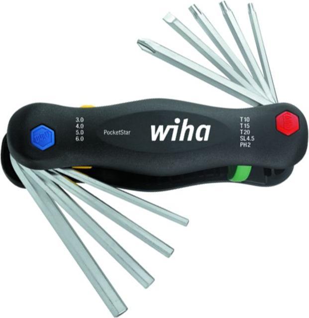 Produktbild Wiha Multitool PocketStar® gemischt 9-tlg. (25293) (6-Kant, Schlitzschrauben)