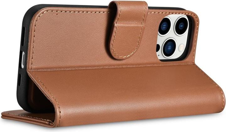 Produktbild iCarer Wallet Case 2 in1 Hülle iPhone 14 Pro max. Leder Flipcover Anti-RFID braun (WMI14220728-BN) (Apple iPhone 14 Pro Max)