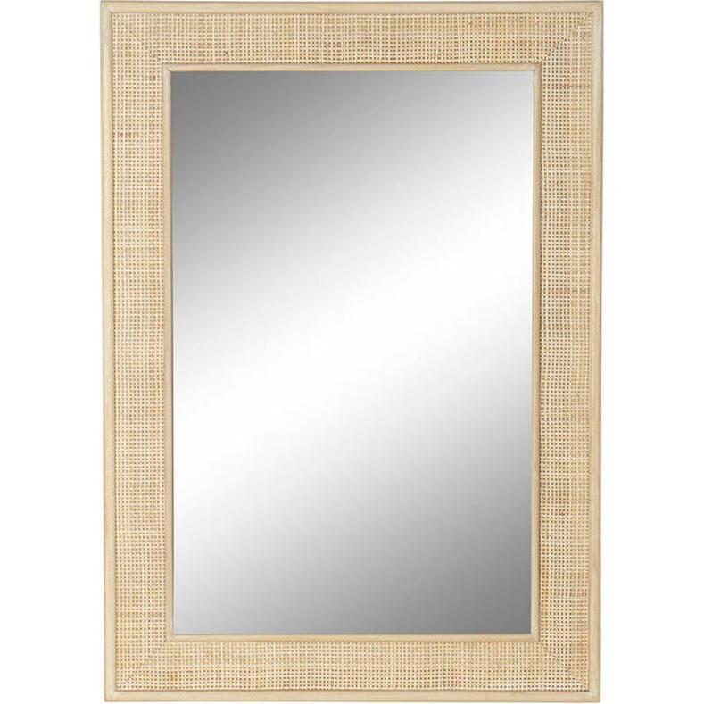 DKD Home Decor, Specchio, Wall mirror Multicolour Natural Wood Vintage Scandi 70,5 x 2,5 x 100,5 cm (70.50 x 2.50 cm)