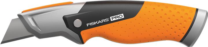 Actual product image Fiskars Utility knife with fixed blade, length 18.2 cm, Stainless steel/plastic, Black (Cutters)