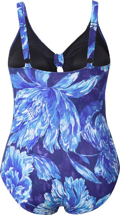 Image du produit Ulla Popken Maillot de bain à fleurs, bonnets souples, noeud fantaisie (54)