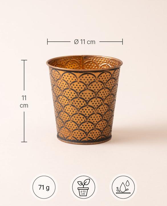 Actual product image Esmée Flower pot / planter Orient, sheet metal (11 cm)