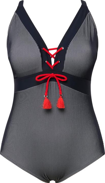 Immagine prodotto Ulla Popken Costume da bagno con righe, coppe morbide e spalline regolabili (48)