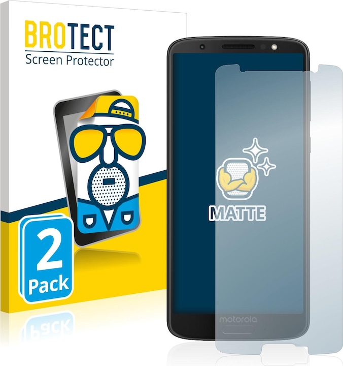 Actual product image BROTECT Anti-glare screen protector matt (2 Piece, Motorola Moto G6)