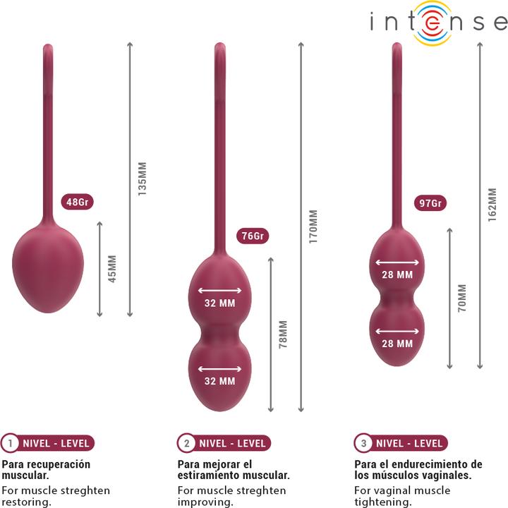 Immagine prodotto Intense - Charli Kegel Ball Kit Burgund