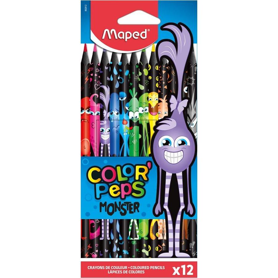 Maped, Malstifte, Black Monster (Mehrfarbig, 24 x)