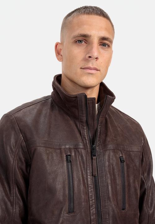 Immagine prodotto Camel Active Blouson in pelle con orlo in maglia (52)