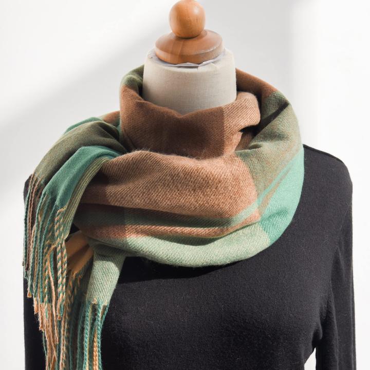 Only-Bags.Store Winter Senior karierter Kaschmirschal, karierter Pashmina übergrosser Herbstschal Stolen