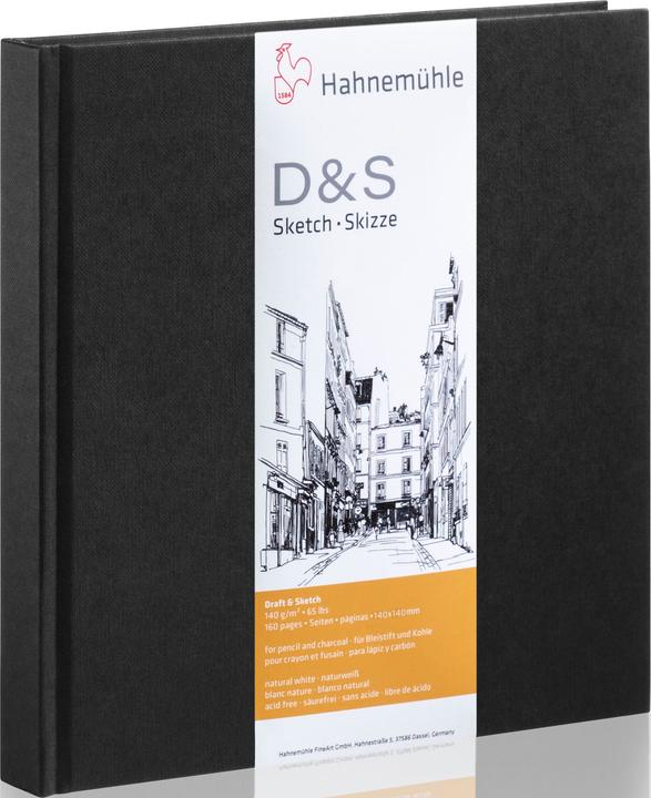 Actual product image Hahnemühle Sketchbook 14x14 96Blt 140g GEBU (14 x 14 cm, Plain)