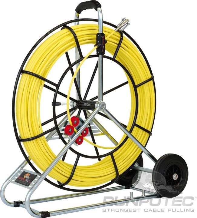 Produktbild Runpotec Glasfaserstab 9mm 120m inkl. Stahlhaspel (120 m)