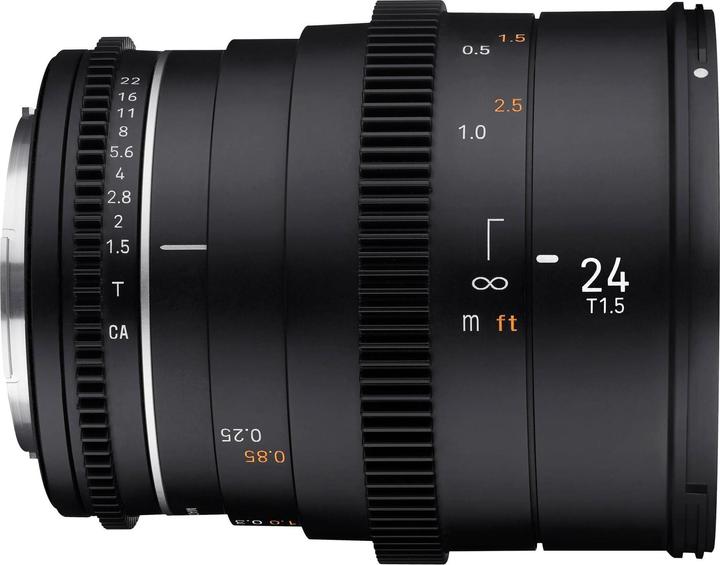 Actual product image Samyang MF 24mm T1.5 VDSLR MK2 Canon RF (Canon RF, full size, APS-C / DX, Micro Four Thirds)