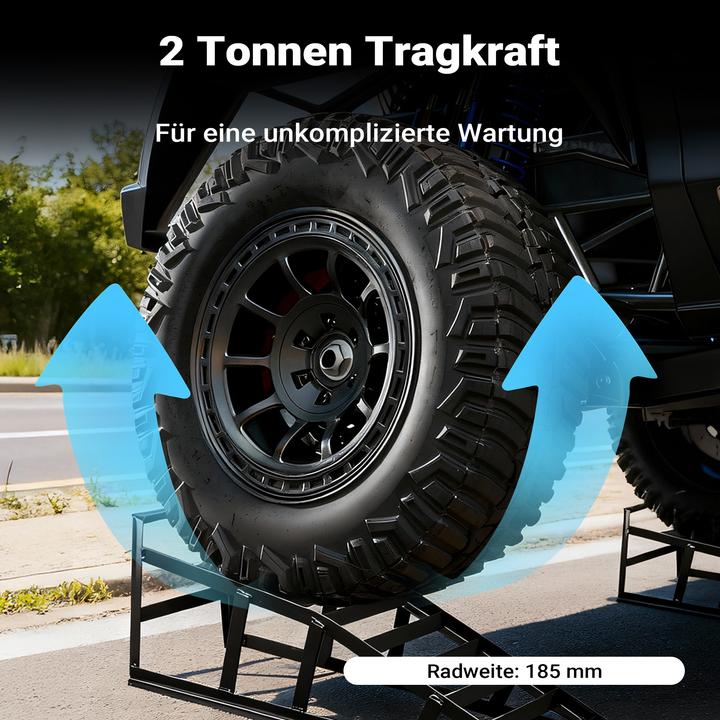 Produktbild Wiltec 2x Auffahrrampe 2t pro Paar 835mm Auffahrschiene Verladerampe Stahl