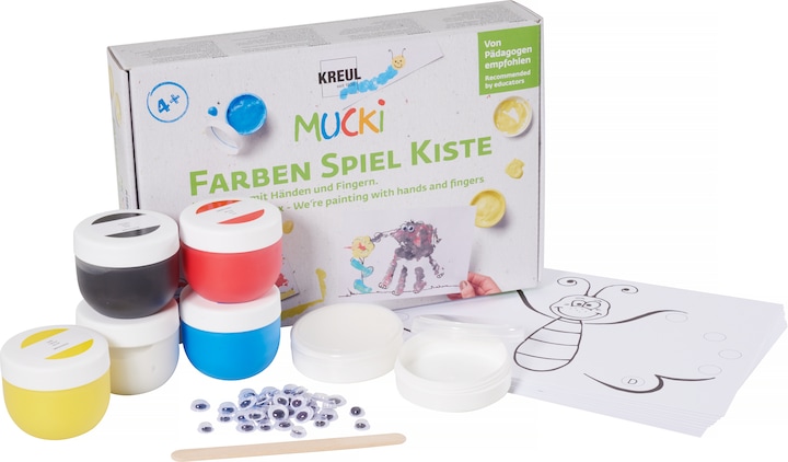 Produktbild Mucki Wir malen mit Händen & Fingern (Weiss, Gelb, Rot, Blau, Schwarz, 250 ml)