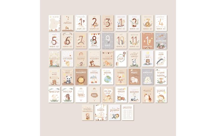 Produktbild Eulentaler Baby-Meilensteinkarten Boho