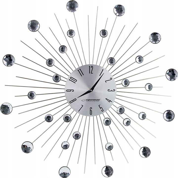Esperanza EHC002 Wall Clock Mechanical Wall Clock Round Stainless Steel (50 cm)
