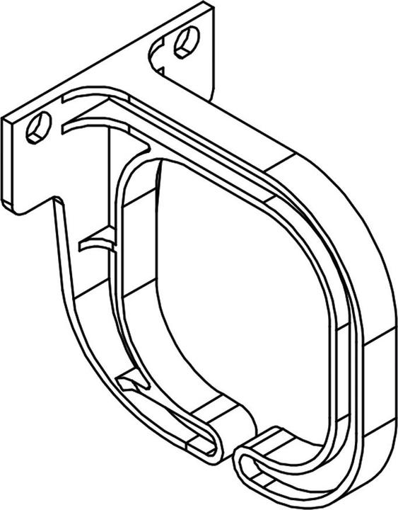 Image du produit Value Oeillet de câble, 80×80 mm, plastique, noir