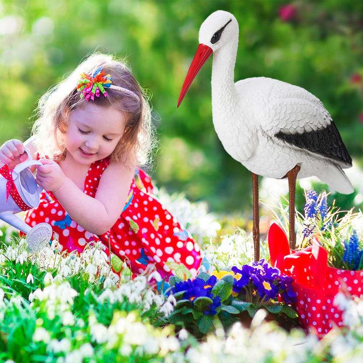 Produktbild Relaxdays Gartenfigur Storch