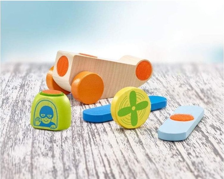 Produktbild Selecta Spielzeug Klett-Stapelspielzeug Flieger 5 Teile ** (Deutsch, Englisch, Französisch, Italienisch)