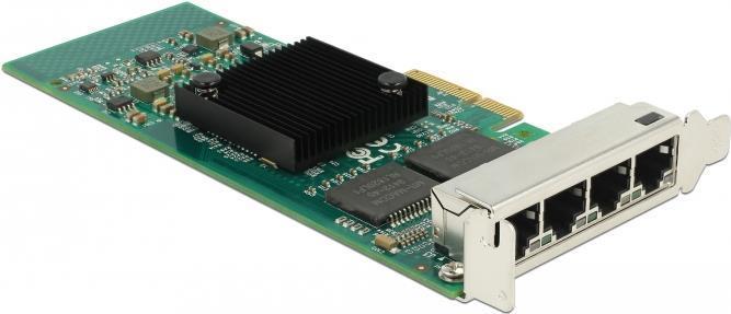 Produktbild Delock PCI-Express Netzwerkkarte, 4x1Gbps (Mini PCI Express)