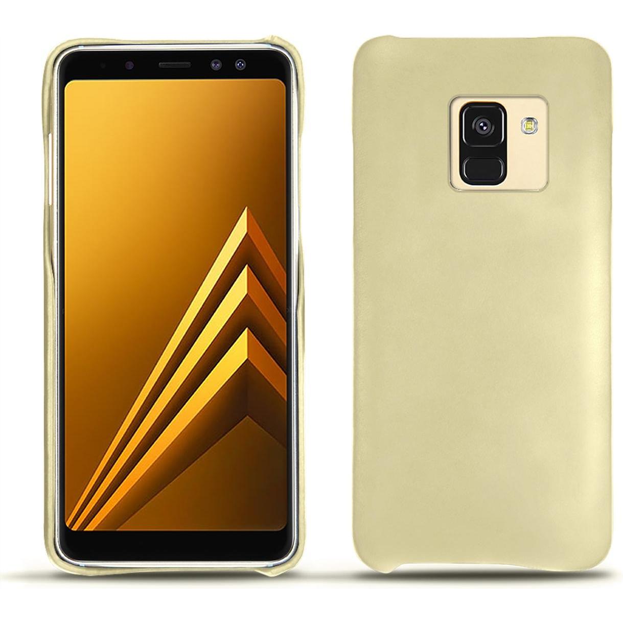 Noreve Lederschutzhülle (Samsung Galaxy A8 (2018)), Smartphone Hülle, Beige