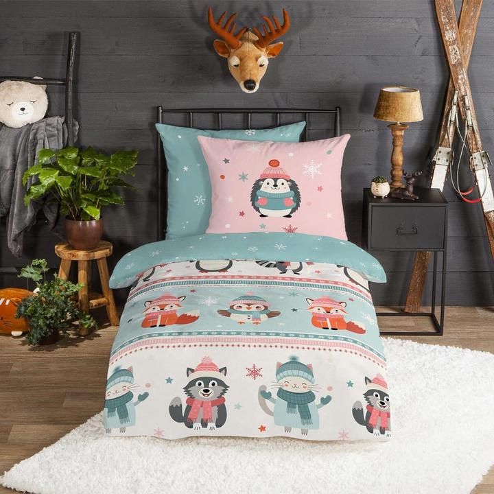 Produktbild Traumschlaf Winterliche Tierfreunde (135 x 200 cm, 80 x 80 cm)