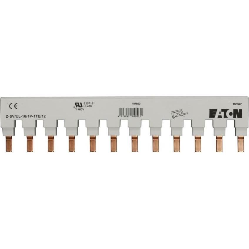 Thumbnail - 10x Eaton Phasenschiene, 3Ph, 16qmm, Stift, 6TE 104898, Elektronikzubehör + Gehäuse