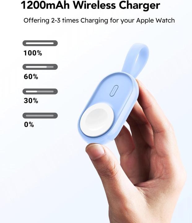 Produktbild Veger Mini Powerbank kompatibel mit Apple Watch Series (9-1) (1200 mAh)