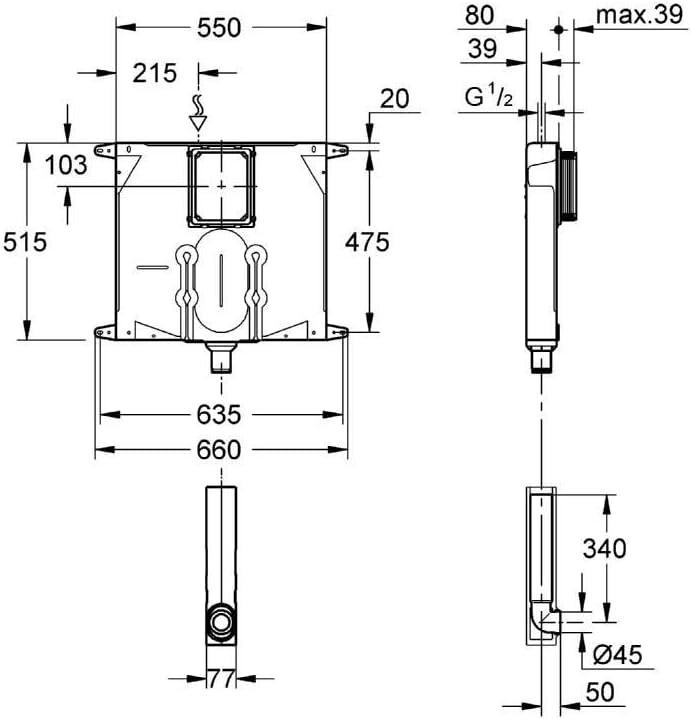 Actual product image Grohe WC cistern 6-9 l adjustable
