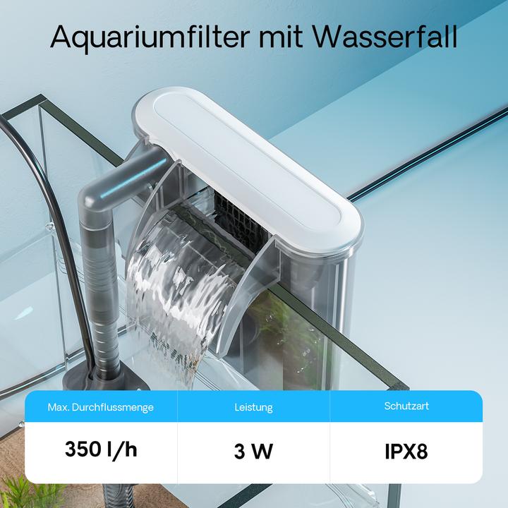 Actual product image SunSun HBL-302 Hang on Filter 350l/h up to 20l Aquarium (20 l, Fresh water, Salt water)