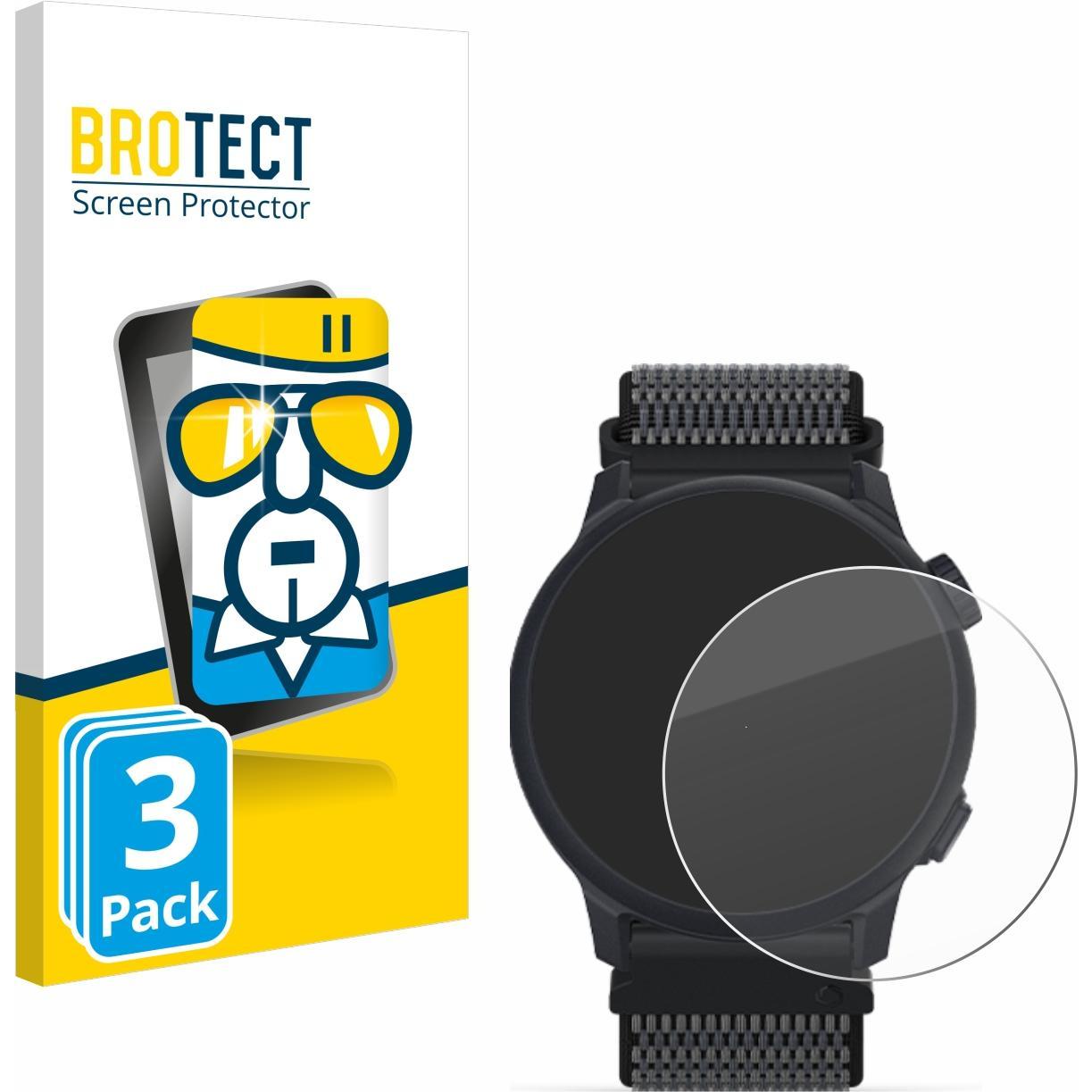 BROTECT Panzerglas Hartglas Displayschutz, Smartwatch Schutzfolie, Transparent