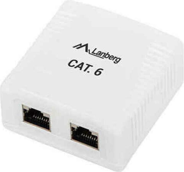 Image du produit Lanberg OS6-0002-W Adaptateur d'interface de câble/de genre 2 x RJ-45 blanc