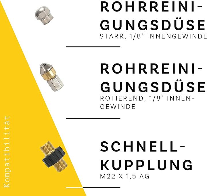 Produktbild M&M Smartek Rohrreinigungsschlauch Set PROFESSIONAL