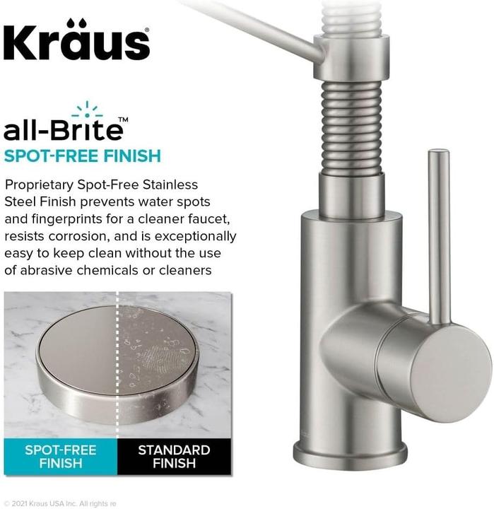 Actual product image Kraus Single-Handle Pull-Down Sprayer Kitchen Faucet Water Filtration System