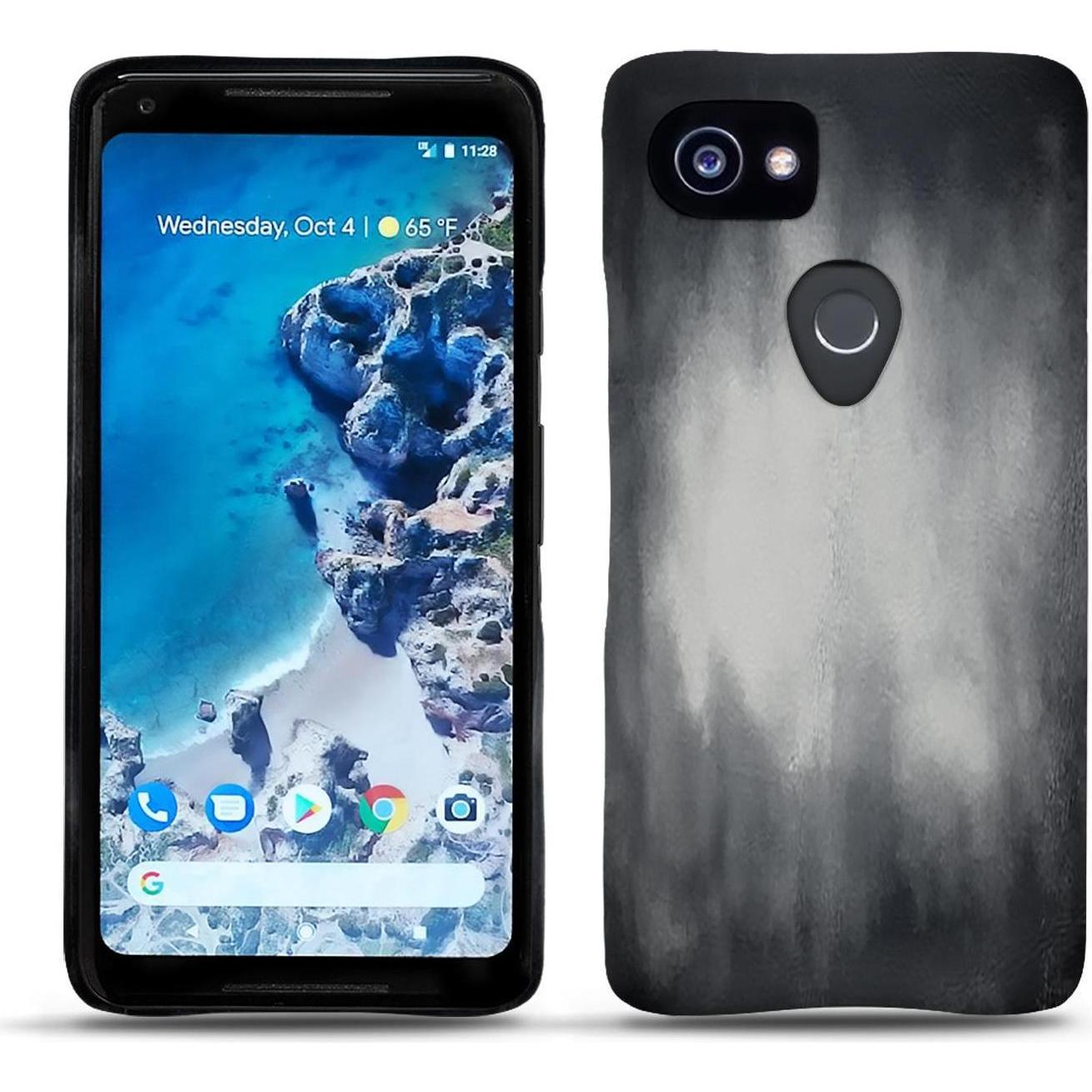 Noreve Lederschutzhülle (Google Pixel 2 XL), Smartphone Hülle, Grau
