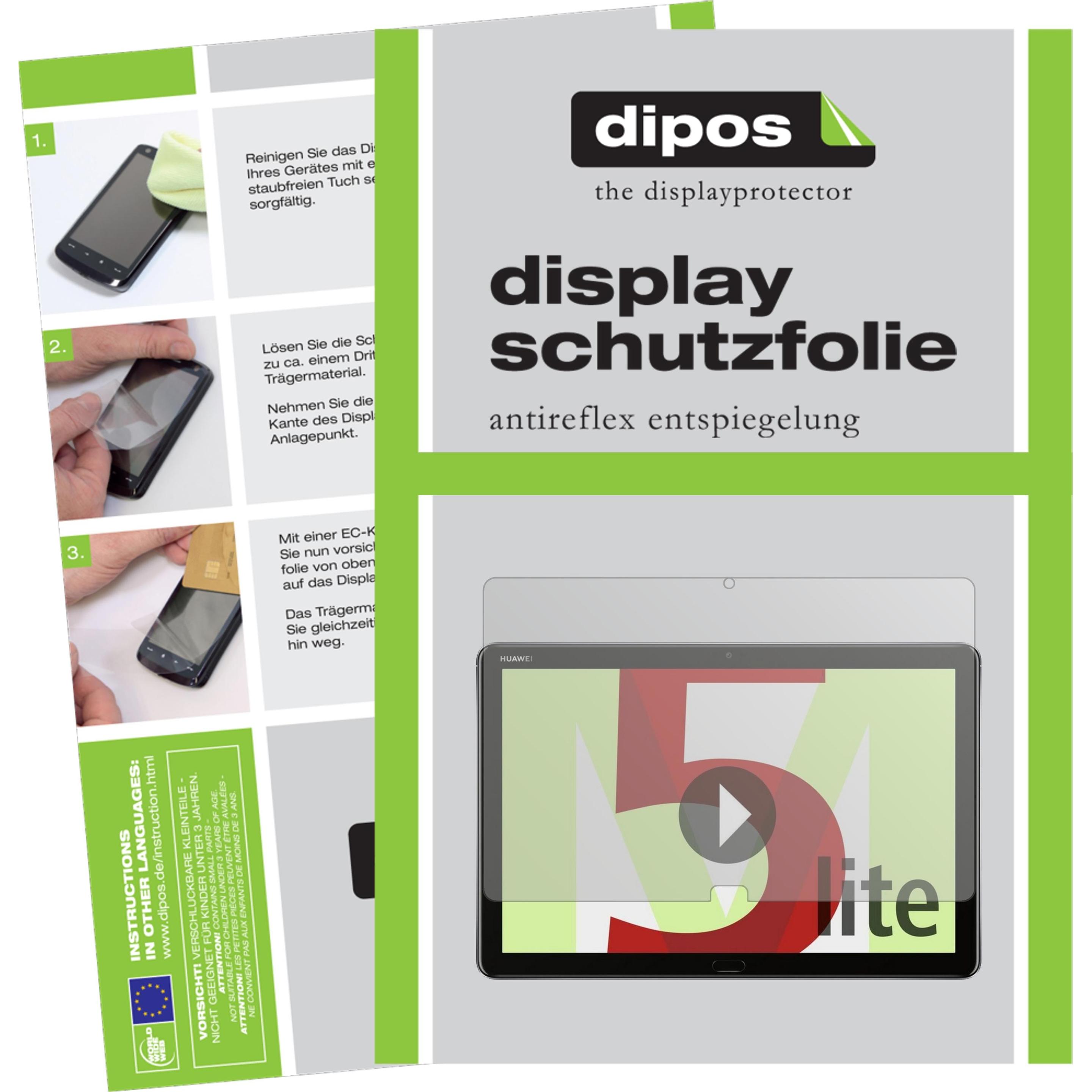Dipos Displayschutzfolie Antireflex (2 Stück, Huawei MediaPad M5 Lite), Tablet Schutzfolie