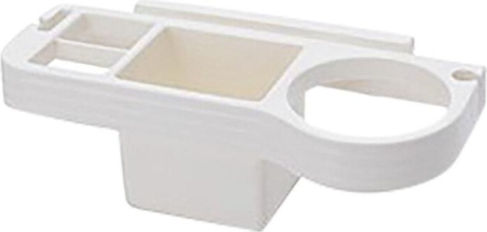 Image du produit Hermex Support mural pour sèche-cheveux Ustensiles de bain avec 3 compartiments Blanc