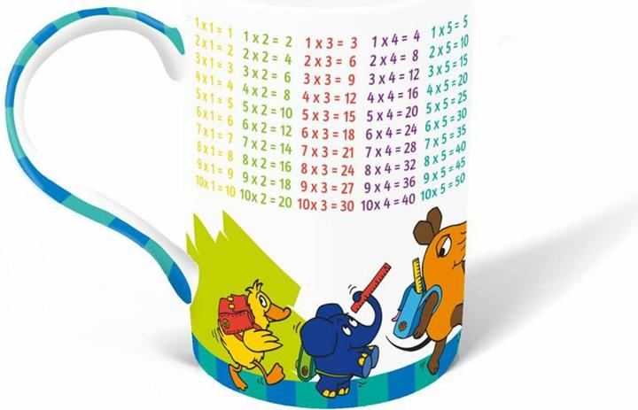 Die Maus Lerntasse 1x1 aus Porzellan 320ml (320 ml, 1x)