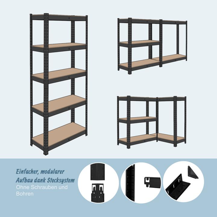 Actual product image Relaxdays heavy-duty shelf