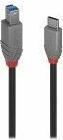 Immagine prodotto Lindy Cavo USB 3.2 da tipo C a B, linea Anthra (3 m, USB 3.2 Gen 1)