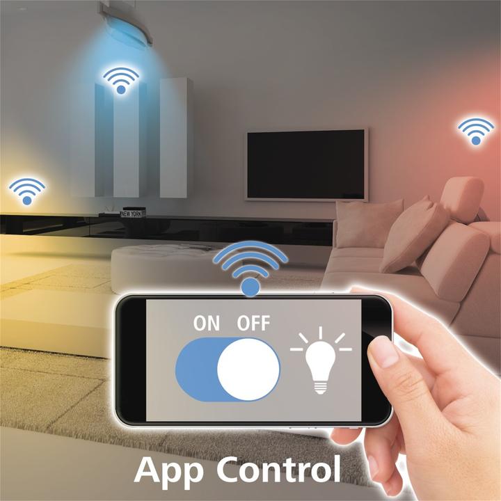 Image du produit Hama Lampe LED WLAN, GU10, 5,5 W, sans hub, pour commande vocale/par application, blanc (GU10, 400 lm, 1x)