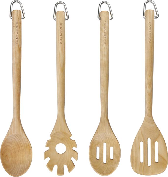 KitchenAid Set with Spoon Spatula, Solid Turner, Slotted Turner and Slotted Spoon