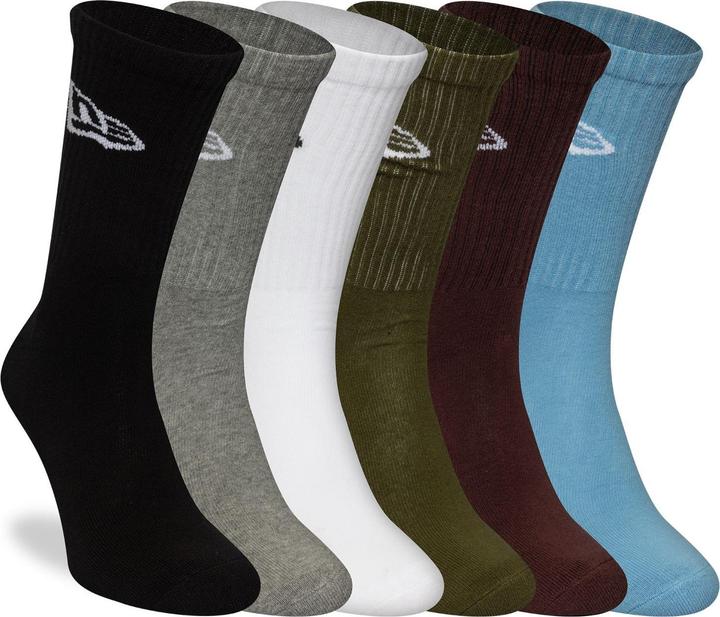 Immagine prodotto New Era Unisex Socken - FLAG CREW 6er Pack multi - 35-38 (confezione da 6, 35 - 38)