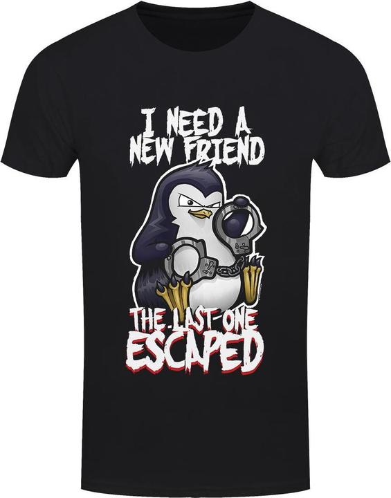 Psycho Penguin TShirt I Need A New Friend (XL)
