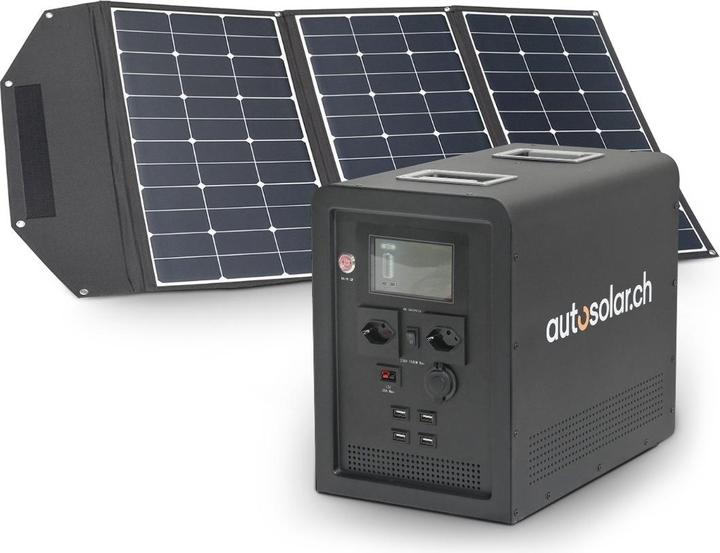 Produktbild Autosolar Powerstation 1500W "Swiss Edition" mit 195W Solarkoffer (1500 Wh, 26.40 kg)