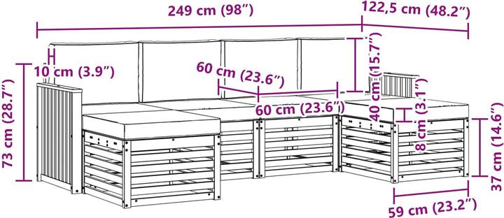 Produktbild vidaXL Outdoor-Sofa