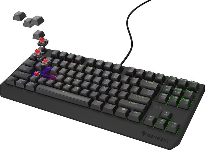 Produktbild Genesis Thor 230 TKL czarna RGB Outemu Red (US, Kabelgebunden)