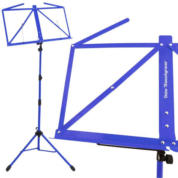 Thumbnail - keepdrum MUS3BL Notenständer Blau mit personalisierter Gravur, Notenständer, Blau