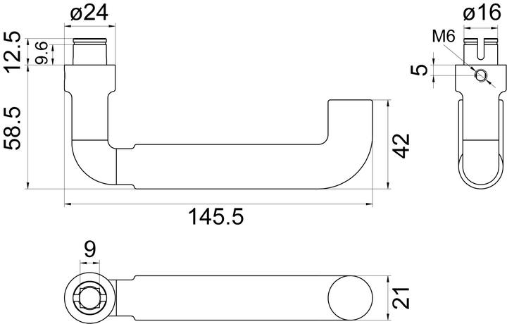 Produktbild Mega Türdrücker-Halbgarnituren 33.203/35.0463 (Türgriff)